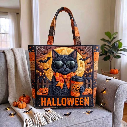 Black Cat Magic Quilted Tote Bag GFTOTP20591