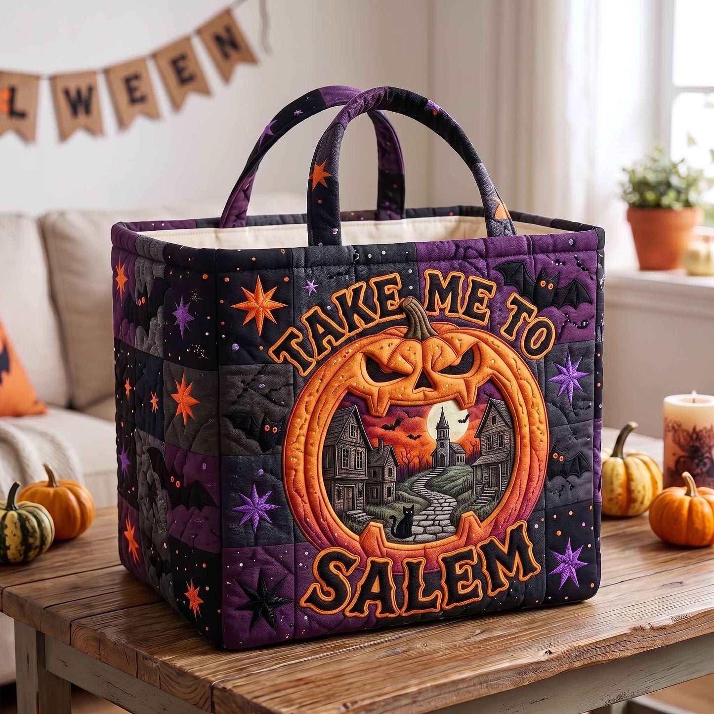 Spooky Season Quilted Storage Basket GFTOTP20613