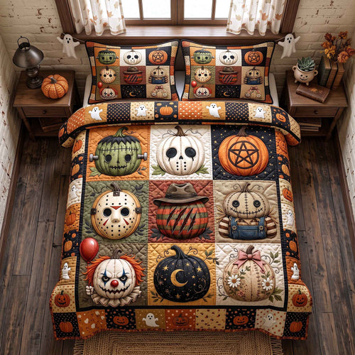Pumpkin Hollow 3-Piece Quilted Bedding Set GFTOTP20632
