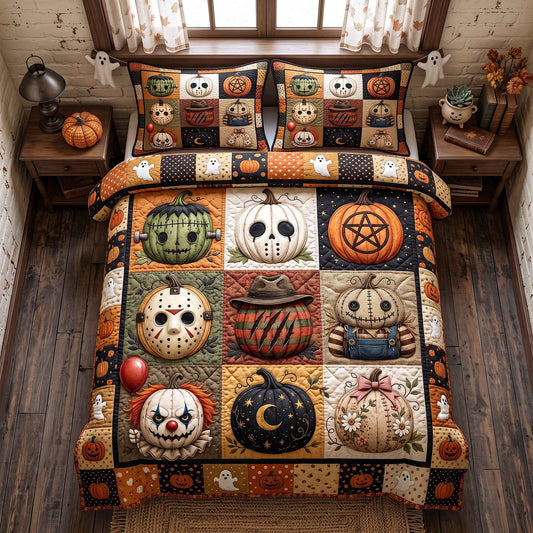 Pumpkin Hollow 3-Piece Quilted Bedding Set GFTOTP20632