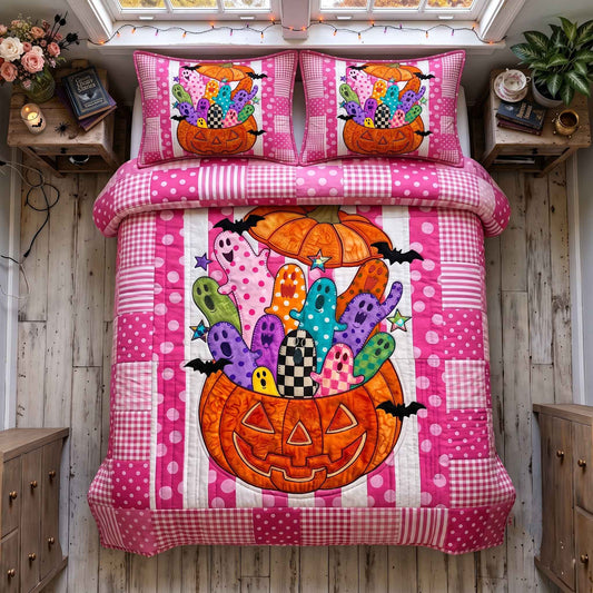 Pumpkin Hollow 3-Piece Quilted Bedding Set GFTOTP20634