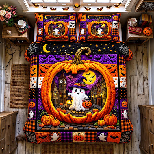Pumpkin Hollow 3-Piece Quilted Bedding Set GFTOTP20635
