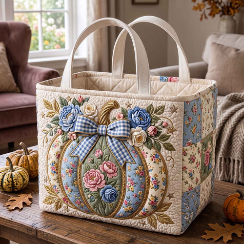 Pumpkin Bliss Quilted Storage Basket GFTOTP20640