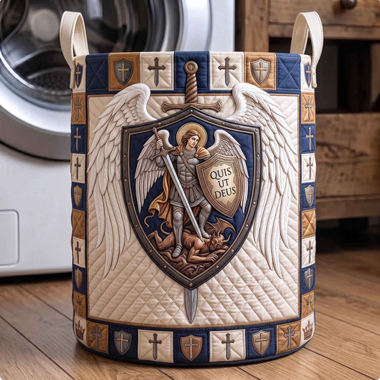 Saint Michael Quilted Laundry Basket GFTOTP20643