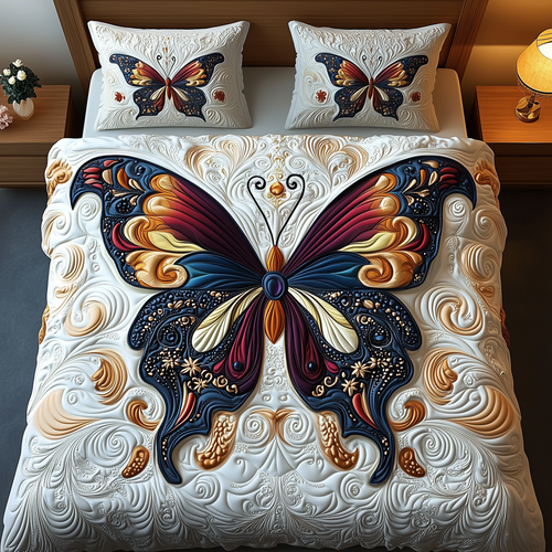 Butterfly Dreamscape 3-Piece Quilted Bedding Set GFTOTP2072