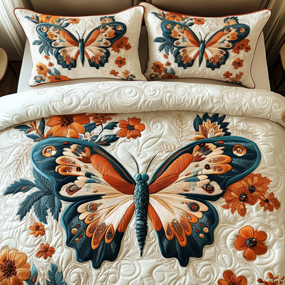Butterfly Dreamscape 3-Piece Quilted Bedding Set GFTOTP2074