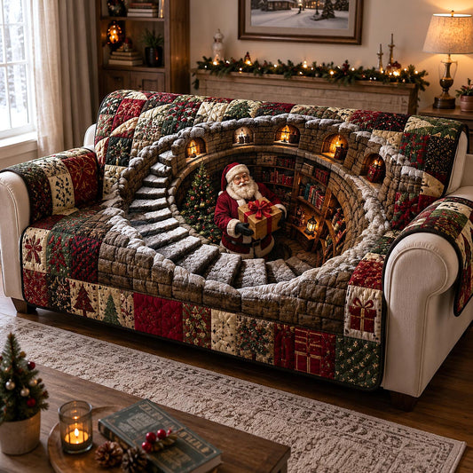Jolly Santa Quilted Sofa Cover GFTOTP20759