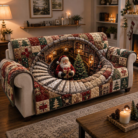 Jolly Santa Quilted Sofa Cover GFTOTP20760