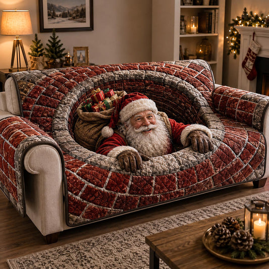 Jolly Santa Quilted Sofa Cover GFTOTP20761