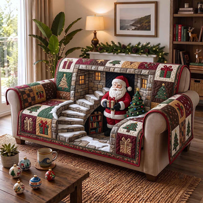 Jolly Santa Quilted Sofa Cover GFTOTP20762