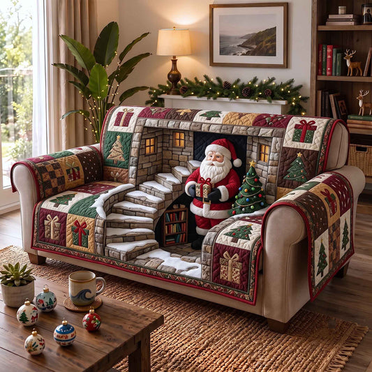 Jolly Santa Quilted Sofa Cover GFTOTP20762