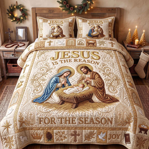 Holy Nativity 3-Piece Quilted Bedding Set GFTOTP20772