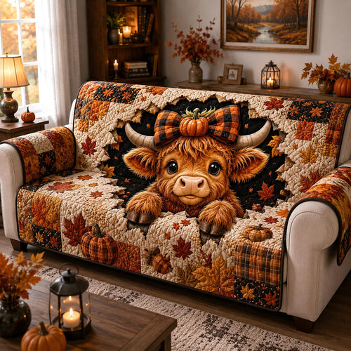 Autumn Highland Quilted Sofa Cover GFTOTP20778