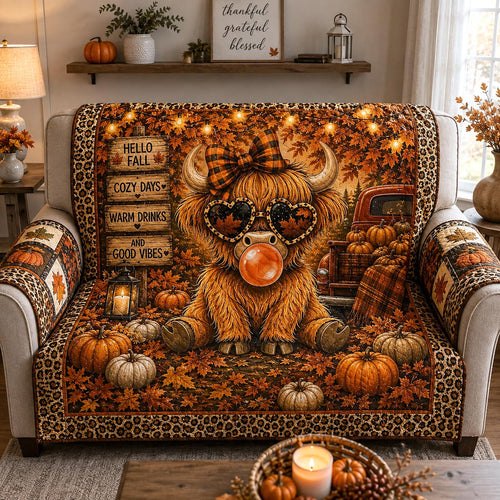 Autumn Highland Quilted Sofa Cover GFTOTP20783