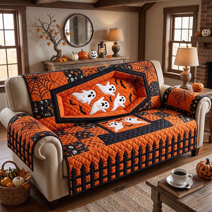 Cursed Coffin Quilted Sofa Cover GFTOTP20786