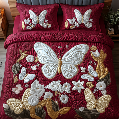 Butterfly Dreamscape 3-Piece Quilted Bedding Set GFTOTP2078