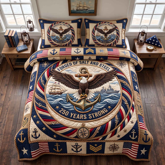 Navy Legacy 3-Piece Quilted Bedding Set GFTOTP20813