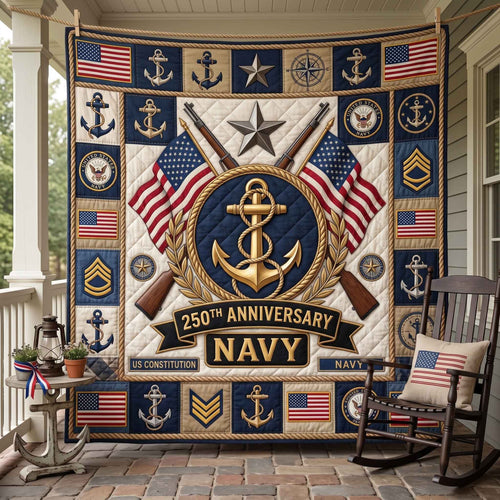 Navy Pride Quilted Blanket GFTOTP20814