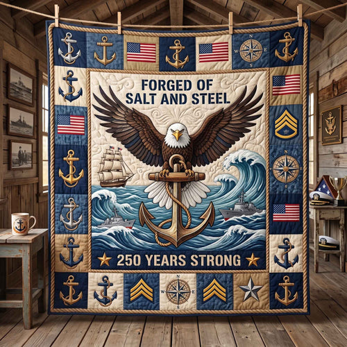 Navy Pride Quilted Blanket GFTOTP20816