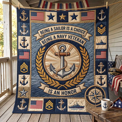 Navy Pride Quilted Blanket GFTOTP20817