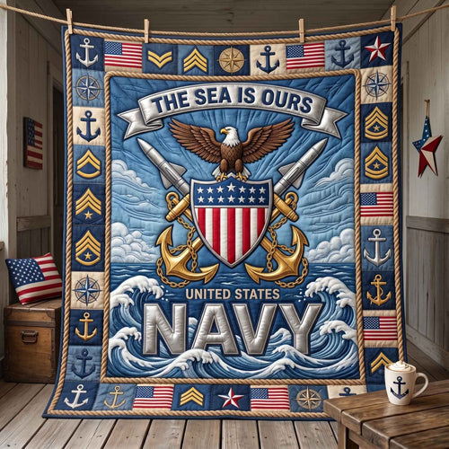 Navy Pride Quilted Blanket GFTOTP20818