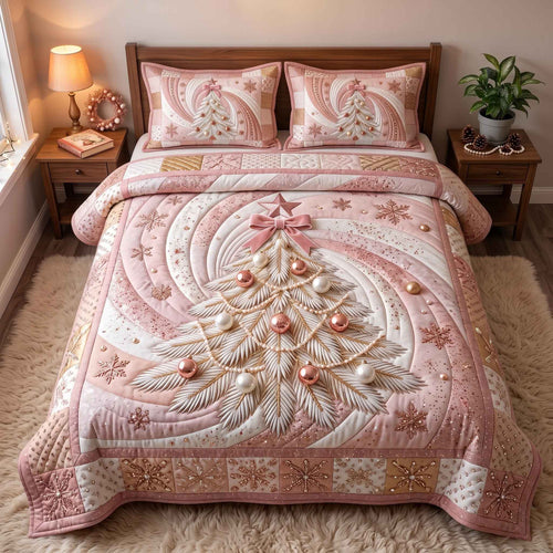 Evergreen Christmas 3-Piece Quilted Bedding Set GFTOTP20850