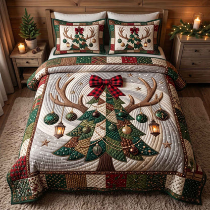 Evergreen Christmas 3-Piece Quilted Bedding Set GFTOTP20852