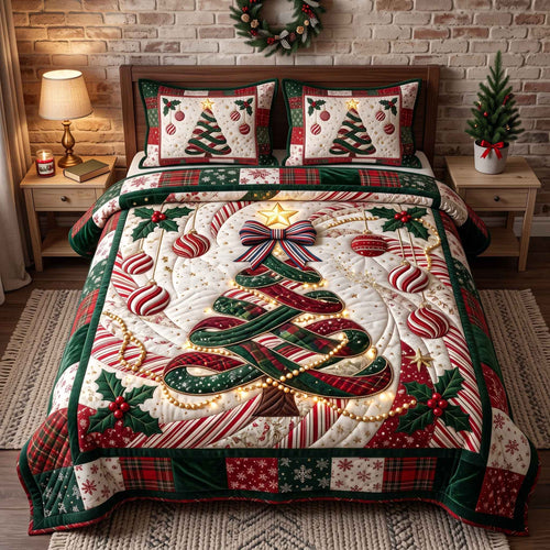 Evergreen Christmas 3-Piece Quilted Bedding Set GFTOTP20853