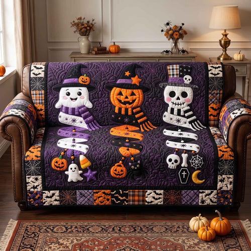 Dark Enchantment Quilted Sofa Cover GFTOTP20858