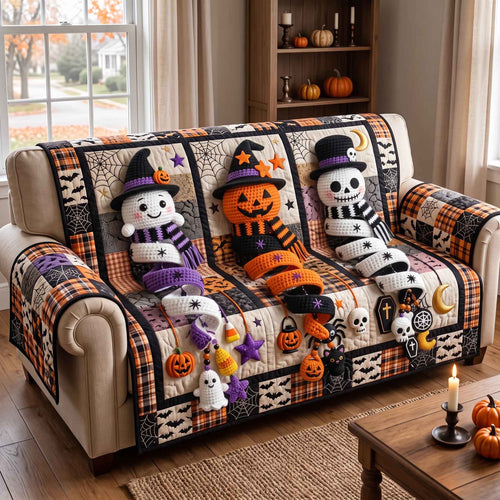 Dark Enchantment Quilted Sofa Cover GFTOTP20859