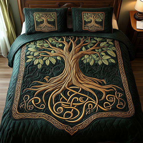 Forest Spirit 3-Piece Quilted Bedding Set GFTOTP2088