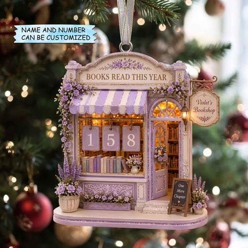 Personalized Reading Nook Christmas Mica Ornament QTCUZ GFTOTP20891