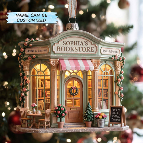 Personalized Reading Nook Christmas Mica Ornament QTCUZ GFTOTP20893