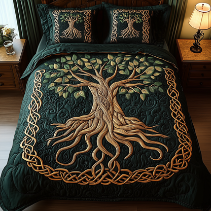 Forest Spirit 3-Piece Quilted Bedding Set GFTOTP2089