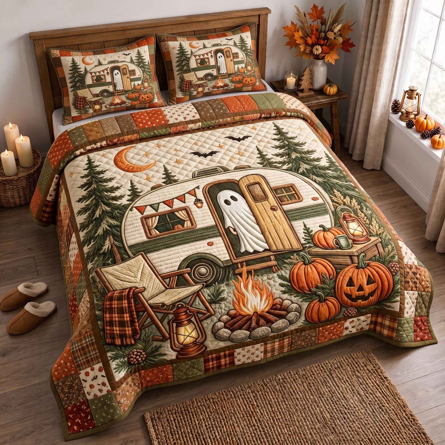 Ghost Campout 3-Piece Quilted Bedding Set GFTOTP20907