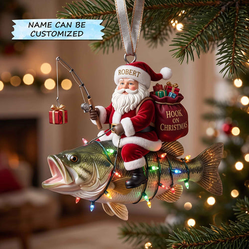 Personalized Fishing Escape Christmas Mica Ornament QTCUZ GFTOTP20920