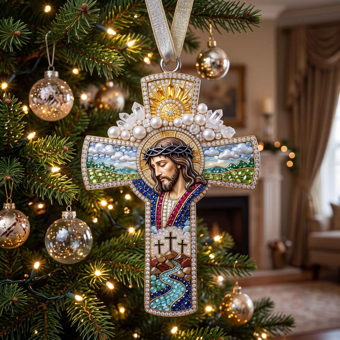 Amazing Grace Christmas Mica Ornament GFTOTP20935