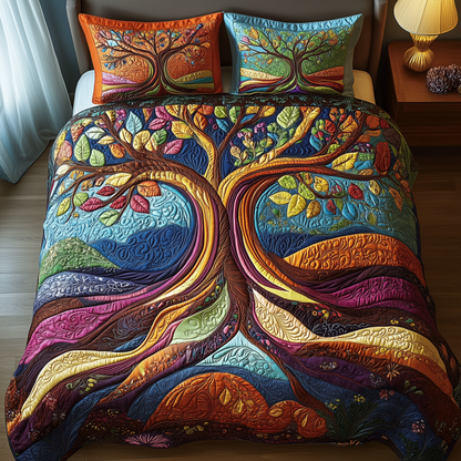 Forest Spirit 3-Piece Quilted Bedding Set GFTOTP2093
