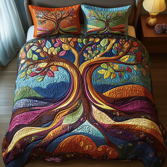 Forest Spirit 3-Piece Quilted Bedding Set GFTOTP2093