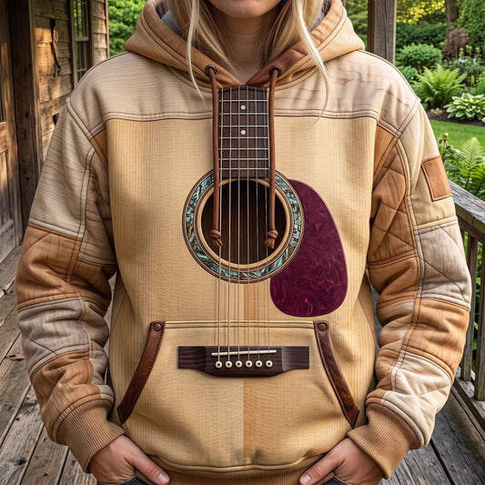 Rustic Acoustic Guitar Hoodie GFTOTP20983