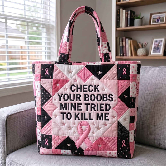 Pink Hope Quilted Tote Bag GFTOTP21018