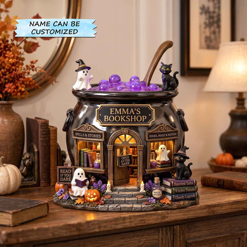 Personalized Halloween Reading Nook Wooden Block 3-Layers QTCUZ GFTOTP21037