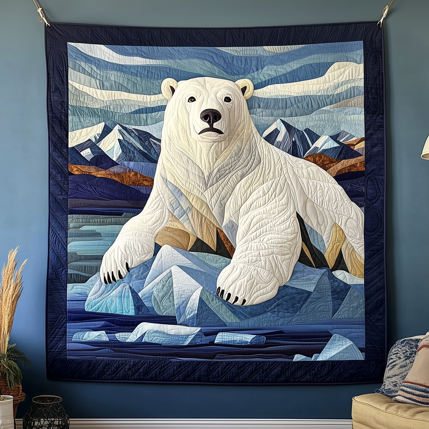 Elegant Polar Bear Quilted Blanket GFTOTP2103
