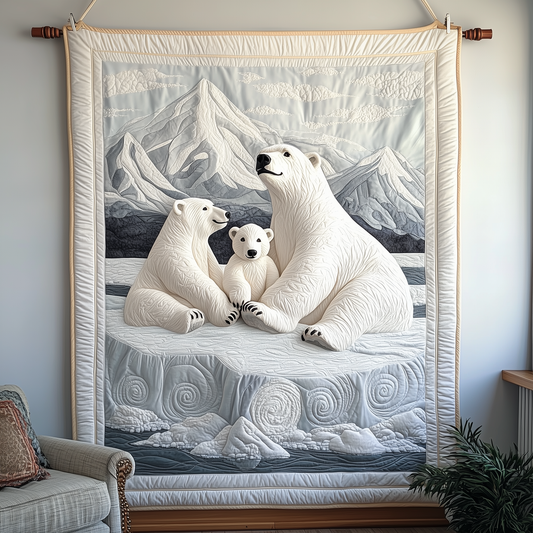 Polar Bear Family Quilted Blanket GFTOTP2106