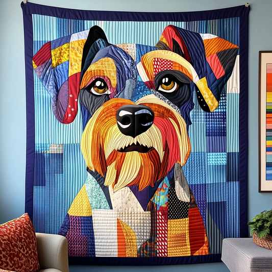 Schnauzer Snuggles Quilted Blanket GFTOTP2109