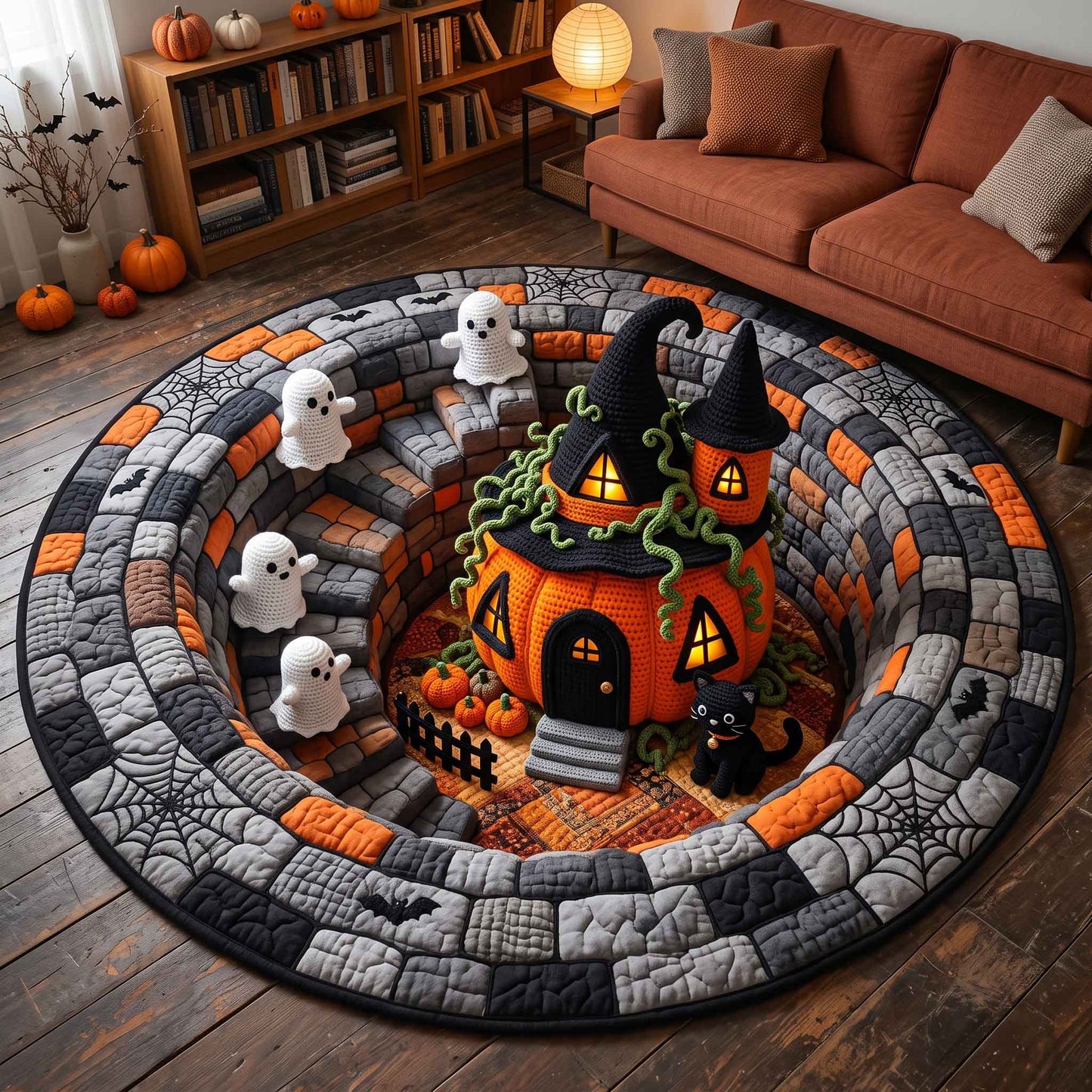 Spooky Crochet Quilted Round Mat GFTOTP21109