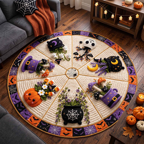 Spooky Crochet Quilted Round Mat GFTOTP21112