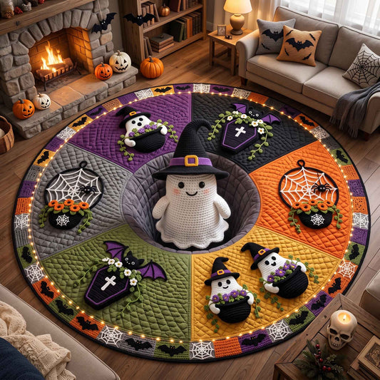 Spooky Crochet Quilted Round Mat GFTOTP21115