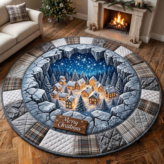 Yuletide Village Quilted Round Mat GFTOTP21116