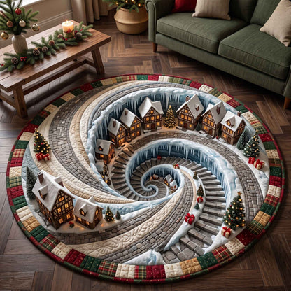 Yuletide Village Quilted Round Mat GFTOTP21119